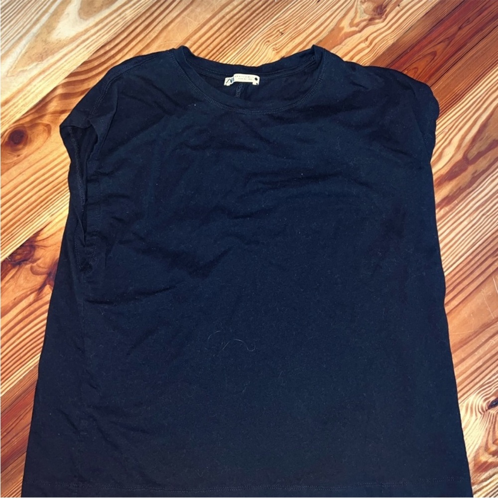 Zara Midnight Black Tee